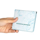 3 PCS CPVC1004 Marble Pattern Card Holder ID Card Case PU Protective Case(Lake Blue)