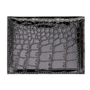 5 PCS PCVC1009 Crocodile Pattern PU Card Holder CDC Document Holder(Black)