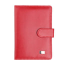 3 PCS Covc1002 Bank Card Passport Card Holder With Buckle Clip PU Document Protection Card Holder(Red)