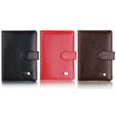 3 PCS Covc1002 Bank Card Passport Card Holder With Buckle Clip PU Document Protection Card Holder(Brown)
