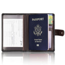 3 PCS Covc1002 Bank Card Passport Card Holder With Buckle Clip PU Document Protection Card Holder(Brown)