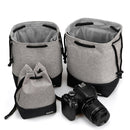 Baona Waterproof Micro SLR Camera Bag Protective Cover Drawstring Pouch Bag, Color: Small Gray