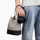 Baona Waterproof Micro SLR Camera Bag Protective Cover Drawstring Pouch Bag, Color: Small Gray