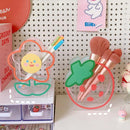 3 PCS Y35 Cartoon Student Desktop Pen Holder Multifunctional Office Stationery Cosmetics Transparent Storage Tube(Soft Cute Bear)