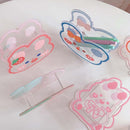 3 PCS Y35 Cartoon Student Desktop Pen Holder Multifunctional Office Stationery Cosmetics Transparent Storage Tube(Soft Cute Bear)