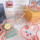 3 PCS Y35 Cartoon Student Desktop Pen Holder Multifunctional Office Stationery Cosmetics Transparent Storage Tube(Strawberry Bunny)
