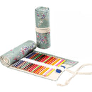 72 Holes Handmade Canvas Pen Curtain Large-Capacity Pencil Case For Boys And Girls Color Pencil Sketch Stationery Box(Plum)