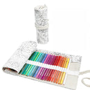 72 Holes Handmade Canvas Pen Curtain Large-Capacity Pencil Case For Boys And Girls Color Pencil Sketch Stationery Box(White Constellation)