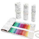 72 Holes Handmade Canvas Pen Curtain Large-Capacity Pencil Case For Boys And Girls Color Pencil Sketch Stationery Box(White Constellation)