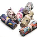 72 Holes Handmade Canvas Pen Curtain Large-Capacity Pencil Case For Boys And Girls Color Pencil Sketch Stationery Box(Elephant)