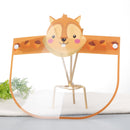 10 PCS KZ-20037 Cartoon Pattern Children PET Anti-Droplet Anti-Splash Protective Face Shield(Squirrel)