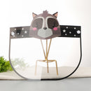 10 PCS KZ-20037 Cartoon Pattern Children PET Anti-Droplet Anti-Splash Protective Face Shield(Gray Bear)