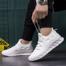 XKDF Flying Weaving Comfortable Male Sports Shoes Spring Soft Sole Men Running Shoes, Size: 39(Black)