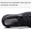 XKDF Flying Weaving Comfortable Male Sports Shoes Spring Soft Sole Men Running Shoes, Size: 41(Black)