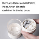 S0466 Medicine Cutter Tablet Grinding Cutter Medicine Dispensing Transparent Portable Storage Box(Red)
