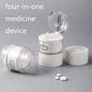 S0466 Medicine Cutter Tablet Grinding Cutter Medicine Dispensing Transparent Portable Storage Box(Blue)