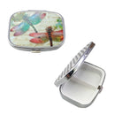 2 PCS Y10336 Two-Compartment Metal Portable Pill Box(Wind Cloud)