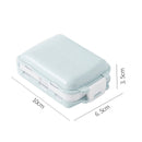 6 PCS C1617 Portable Dispensing Sealed Pill Box Wheat Straw Large-capacity Storage Box(Green)