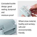 6 PCS C1617 Portable Dispensing Sealed Pill Box Wheat Straw Large-capacity Storage Box(Green)