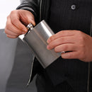 Portable Stainless Steel Hip Flask Set With Wine Glass Funnel(7OZ Jack Black Core)