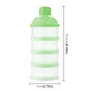 Portable Milk Powder Formula Dispenser Food Container Storage Feeding Box for Baby(Green)