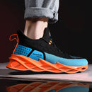 XM-28 Men Sports Casual Shoes Flying Woven Breathable Shoes, Size: 39(Black Orange)