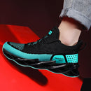 XM-28 Men Sports Casual Shoes Flying Woven Breathable Shoes, Size: 39(Black Blue)