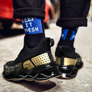 XM-28 Men Sports Casual Shoes Flying Woven Breathable Shoes, Size: 39(Black Orange)