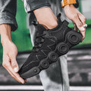 Air Fire Wheel Sole Men Shoes Flying Weave Breathable Casual Running Shoes, Size: 39(Khaki)