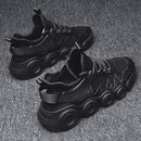 Air Fire Wheel Sole Men Shoes Flying Weave Breathable Casual Running Shoes, Size: 39(Black)