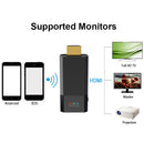 Wecast C8 256M Wireless Display Dongle Anycast DLNA AirPlay Mirror HDMI-Compatible TV Stick, Support Android(Black)
