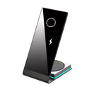 Y21 2 in 1 Mobile Phone Magnetic Wireless Charger 15W Fast Charging Bracket For IPhone & IPad(Black)