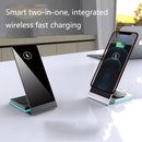 Y21 2 in 1 Mobile Phone Magnetic Wireless Charger 15W Fast Charging Bracket For IPhone & IPad(Black)