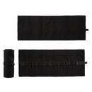 72 Holes Pure Black Handmade Canvas Roll Pen Bag Large Capacity Boy And Girl Sketch Color Pencil Curtain