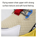 KL-1 Men Casual Sports Shoes Flying Weave Breathable Running Shoes, Size: 39(White)