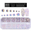 Nail Flat-back AB Crystal Strass 3D Charm Gems DIY Manicure Nail Art Decorations(02)