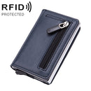 Automatic Cartridge Male Ladies Stainless Steel Credit Card Package RFID Business Card Box(Blue)