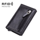 Automatic Cartridge Male Ladies Stainless Steel Credit Card Package RFID Business Card Box(Black)