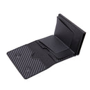 Automatic Cartridge Male Ladies Stainless Steel Credit Card Package RFID Business Card Box(Carbon Fiber Black)