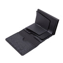 Automatic Cartridge Male Ladies Stainless Steel Credit Card Package RFID Business Card Box(Crocodile Grain Black)