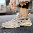 Male Sports Shoes Breathable Flying Weave Mesh Casual Shoes, Size: 45(ZM-56 Brown)
