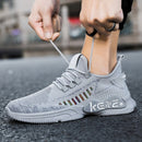 Male Sports Shoes Breathable Flying Weave Mesh Casual Shoes, Size: 45(ZM-67 Gray)