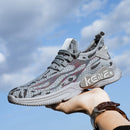 Male Sports Shoes Breathable Flying Weave Mesh Casual Shoes, Size: 45(ZM-69 Gray)