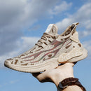Male Sports Shoes Breathable Flying Weave Mesh Casual Shoes, Size: 45(ZM-69 Beige)