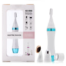 4 In 1 Electric Shaver Home Eyebrow Knife Massage Import Cleansing Instrument(Blue)