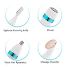 4 In 1 Electric Shaver Home Eyebrow Knife Massage Import Cleansing Instrument(Pink)