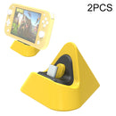 2 PCS DOBE TNS-19062 Host Charging Bottom Portable Triangle Game Console Charger For Switch / Lite(Yellow)
