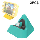 2 PCS DOBE TNS-19062 Host Charging Bottom Portable Triangle Game Console Charger For Switch / Lite(Blue Green)