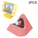 2 PCS DOBE TNS-19062 Host Charging Bottom Portable Triangle Game Console Charger For Switch / Lite(Coral Red)