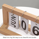 Wooden Flipping Calendar Simple Home Desktop Small Ornaments Study Desk Calendar(Black)